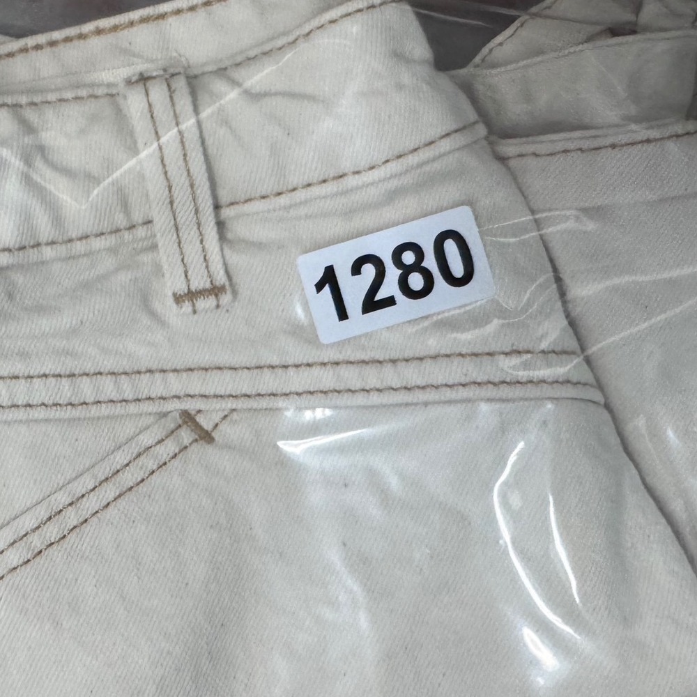 Universal Thread  Midi Denim Shorts Cream Off White High Rise Women 10/30R - Picture 9 of 9